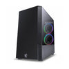 Gabinete Gamer PCYes Mid Tower Gravity Preto Com Lateral Invertida em Vidro Temperado C/ 2 Fans RGB - GRPTRGB1FV