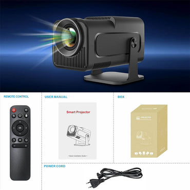 Projetor Hy320 Full HD 1080P 4K Wi-fi 6 Android 13 C/ Controle Remoto Preto
