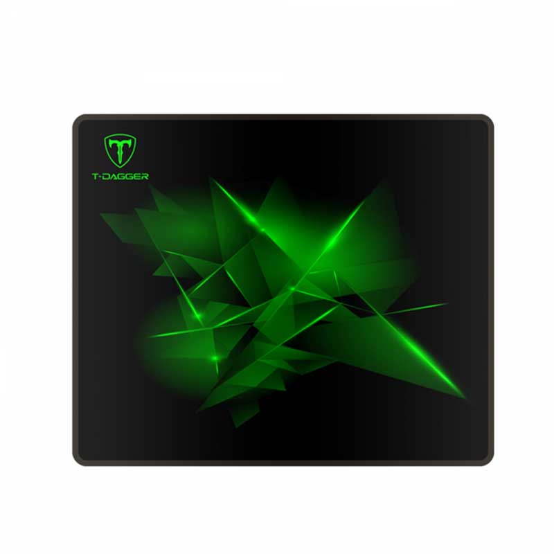 Mousepad Gamer T-Dagger Geometry M Preto/Verde 360x300mm - T-TMP201