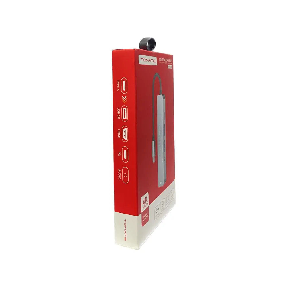 Hub USB Tipo C P/ HDMI + 2 Portas Usb + USB-C Tomate + Audio P2 - MTV-615