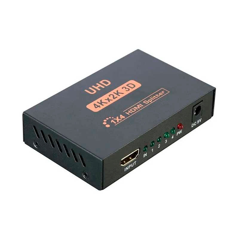 Splitter Multiplicador Divisor De Sinal Hdmi 4 Portas 1 X 4 4k