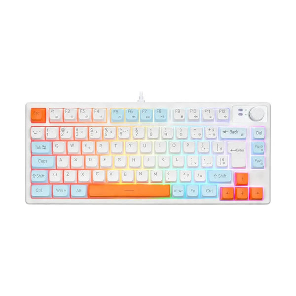 Teclado Gamer Knup C/ 19 Teclas Anti-Ghosting USB RGB ABNT2 Branco - KP-TE140