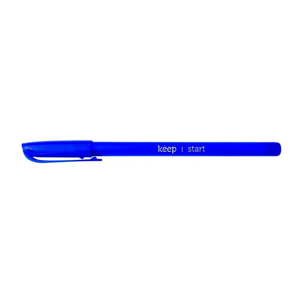 Caneta Esferográfica Ponta Fina 0,7mm c/ 50 Unidades Azul Keep - EI094
