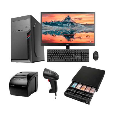 Kit Automação Truedata Desk i5-3470 8gb 120Gb Ssd  + Mon. 18 Pols AOC + Tecl e Mouse + Leitor + Imp Term + Gaveta Elgin