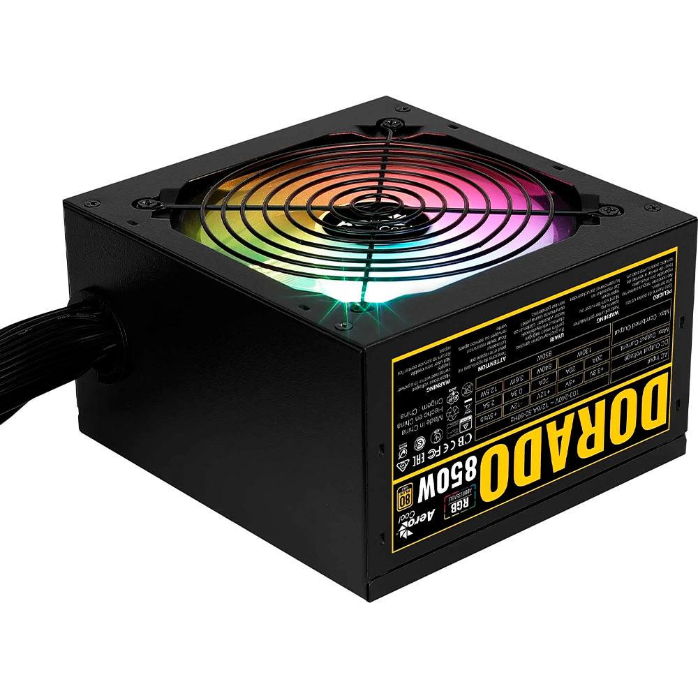 Fonte Real Atx 850w Aerocool Kcas Gold 80 Plus Pfc Ativo ARGB - 73886