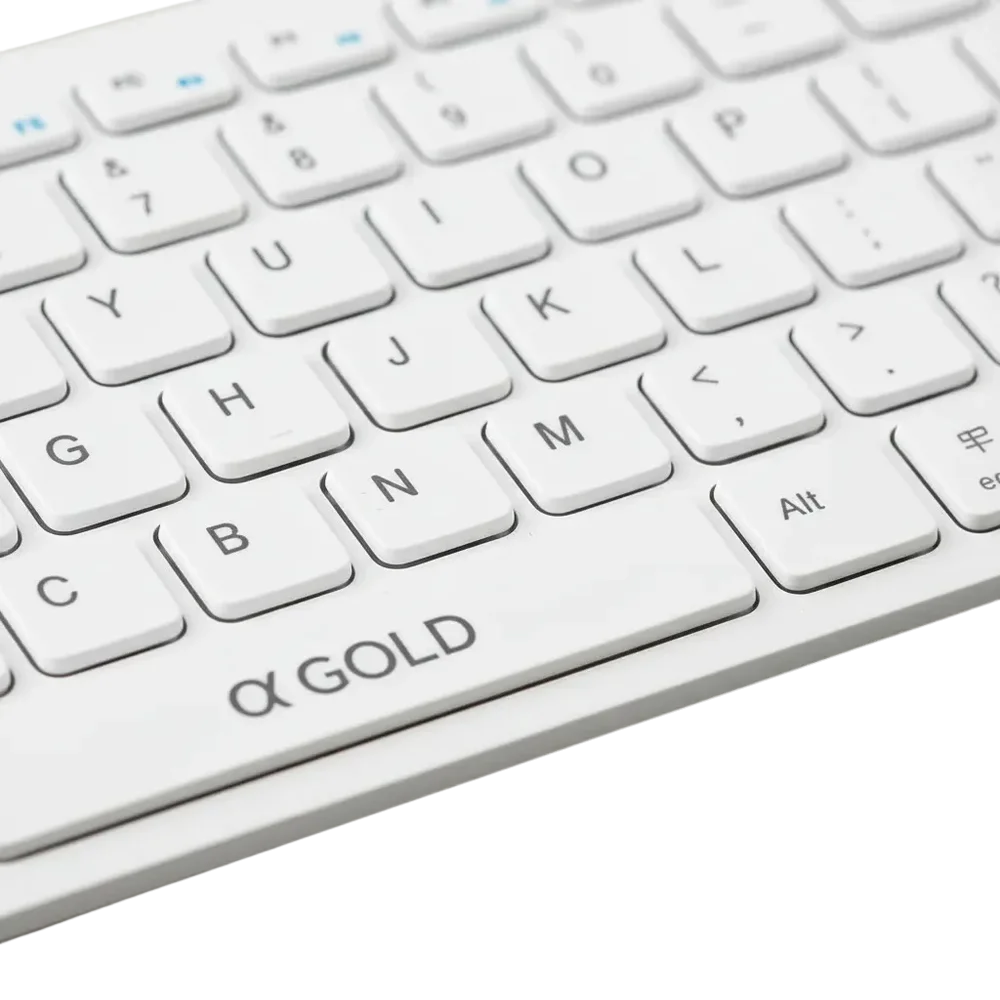Teclado Sem Fio aGold Conexão BT Branco - TCD-05