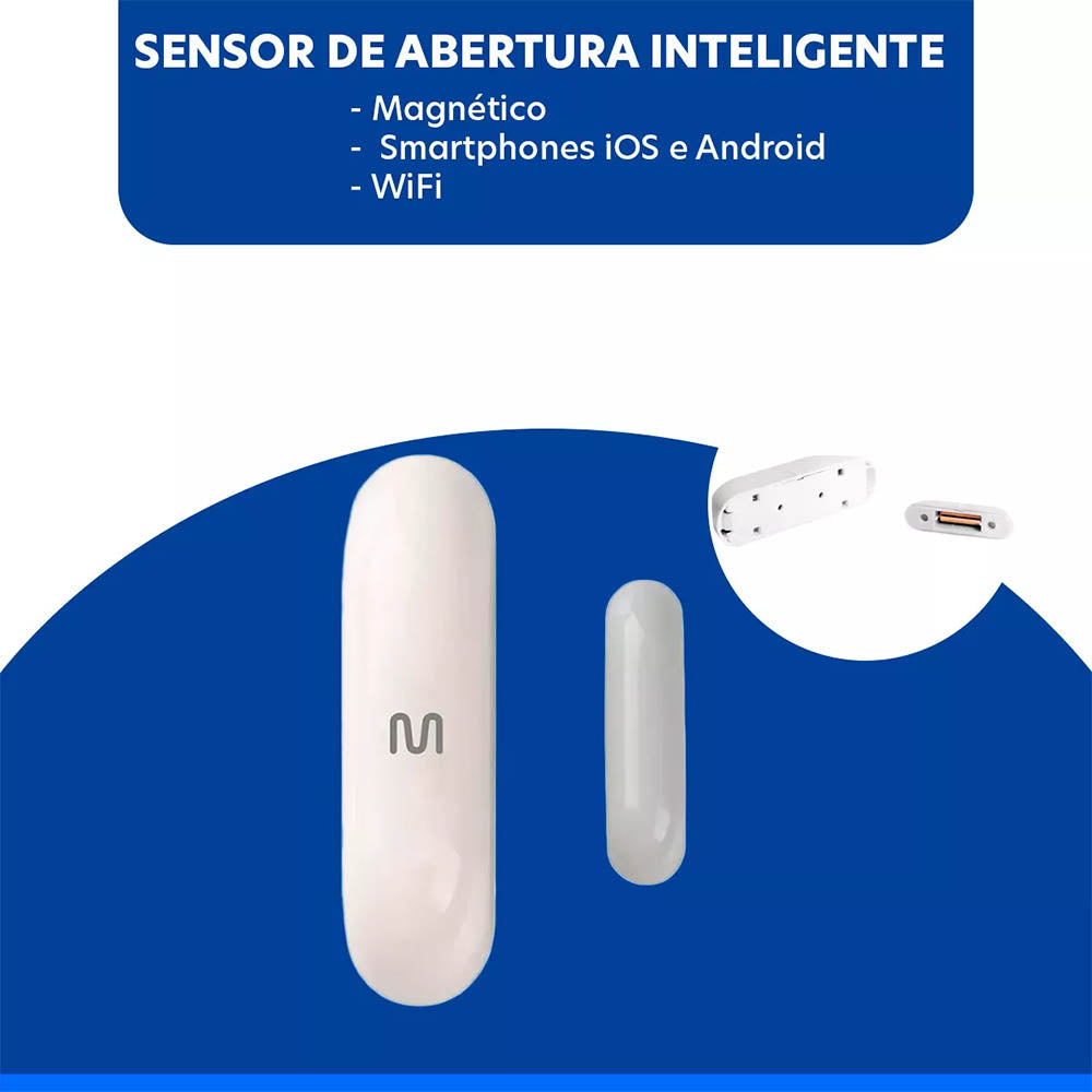 Sensor de Abertura de Portas e Janelas Inteligente Multi Liv Wifi Branco - SE228