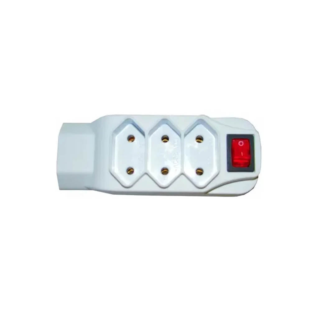 Adaptador Elétrico C/ 4 Tomadas Knup Branco - SL6012