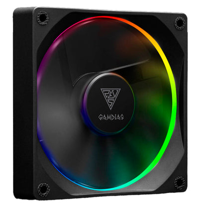 Kit c/ 3 Cooler Fan ARGB para Gabinete Gamdias Aeolus C/ Controlador 08 Pinos 120mm - AEOLUS M3-1203R