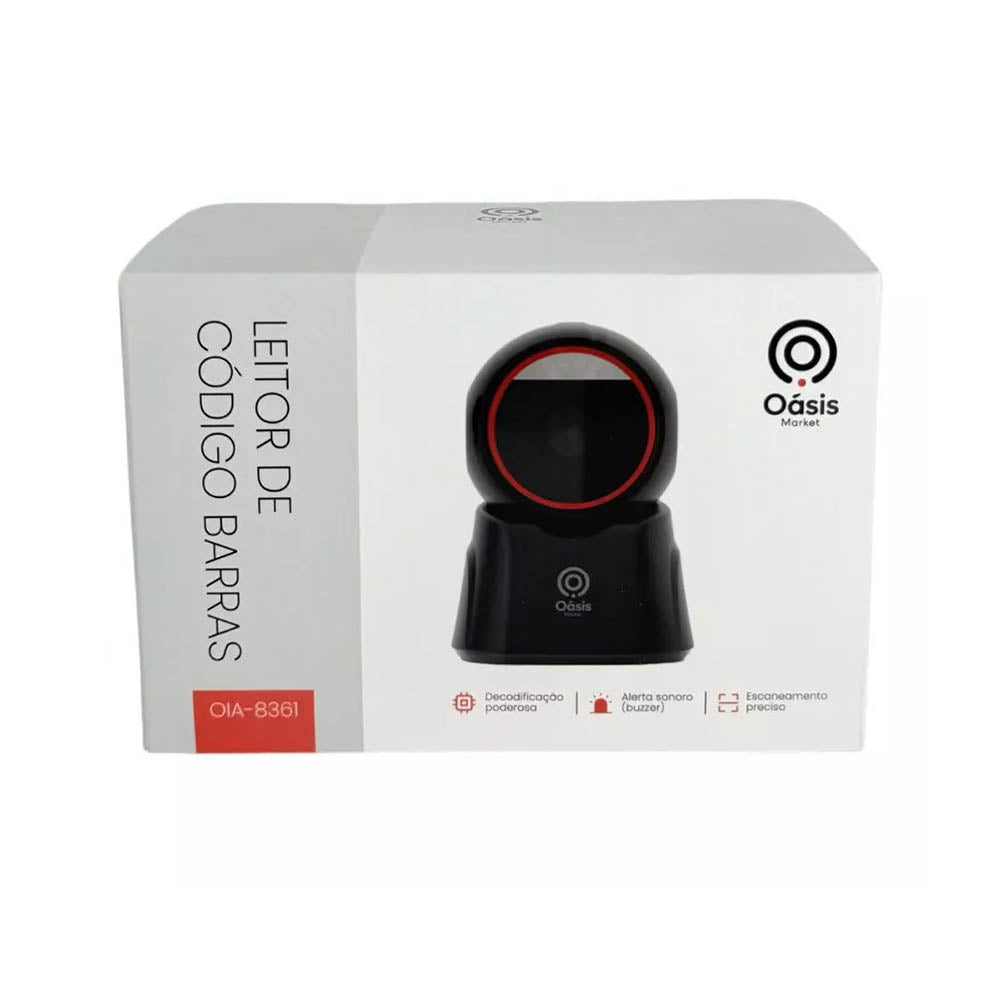 Leitor De Código De Barras Semi Fixo 1D 2D Oasis - OIA-8361