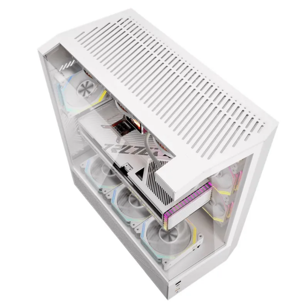 Gabinete Gamer Darkflash Mid Tower Atx DY460 Branco Com Lateral e Frente em Vidro Temperado ARGB - DY460 ARGB White