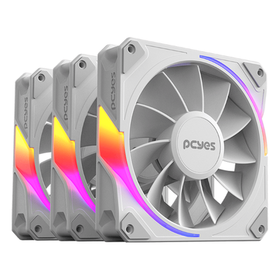 Kit C/ 3x Cooler Fan Para Gabinete PCYes Sangue Frio 3 ARGB White Ghost Reverse 120mm - K3ARGBSF3WGRVBR