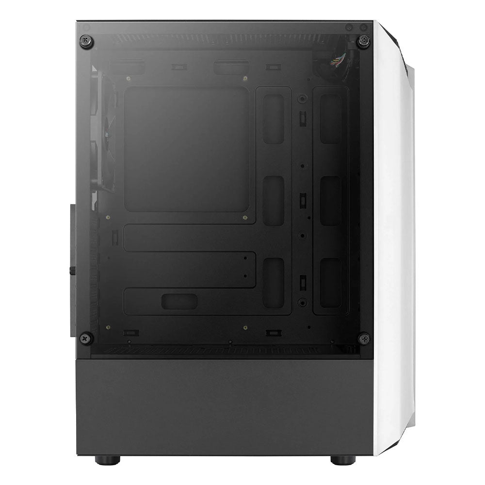 Gabinete Gamer Aerocool Mid Tower Rgb Bionic Branco Com Lateral em Vidro temperado - 73874