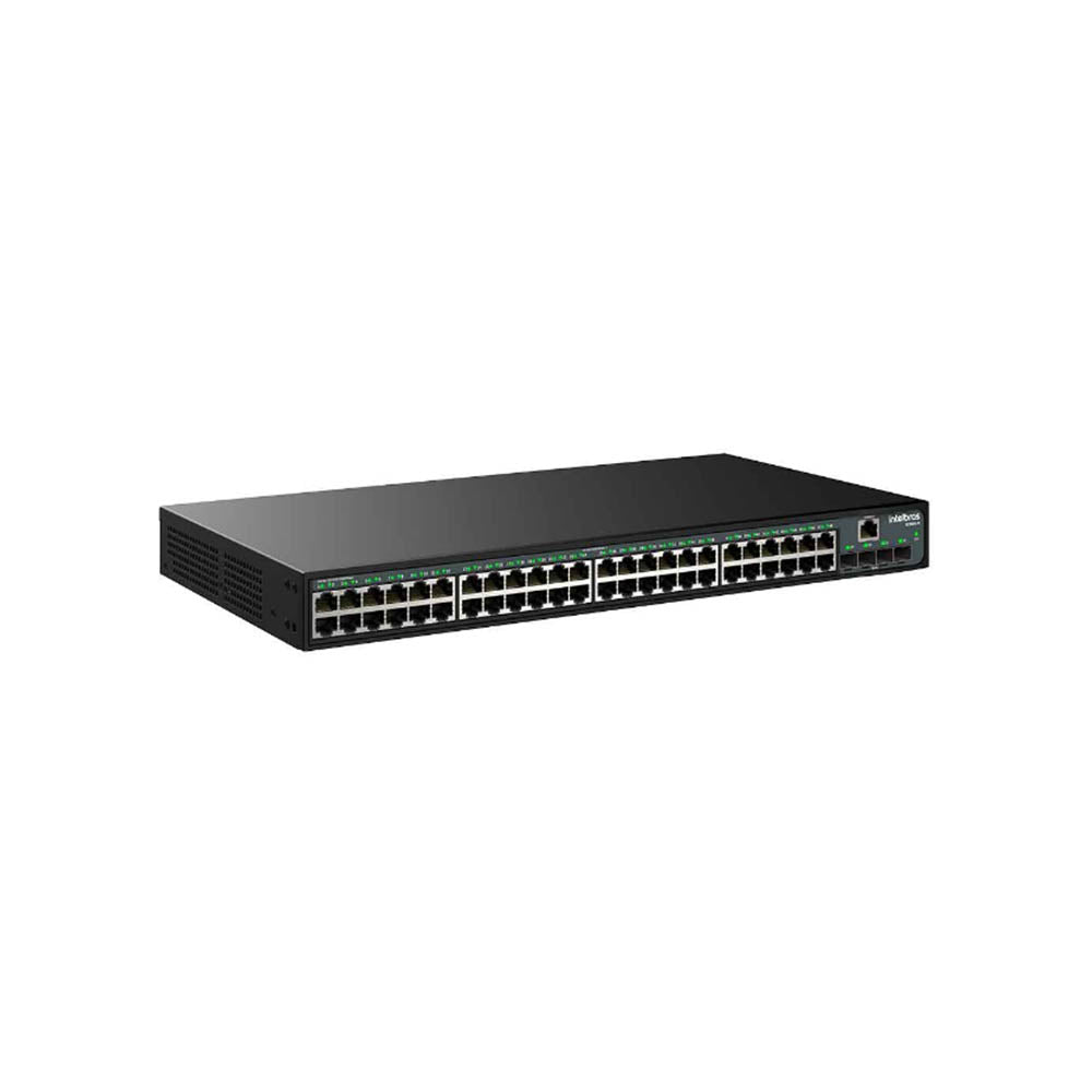 Switch 48 Portas Gigabit 10/100/1000 Mbps + 4 Gbic SFP Intelbras Gerenciavel - S2352G-B - 4760112