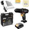 Parafusadeira e Furadeira de Impacto C/ Bateria Wap 12V - BPFI 12K4