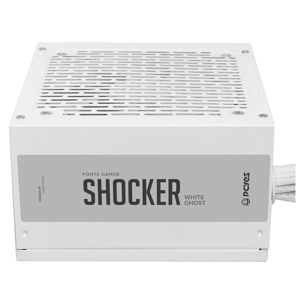 Fonte Real Gamer Atx 500w Shocker 80 Plus Standard PCYes Pfc Ativo White Ghost - PF500SHWG