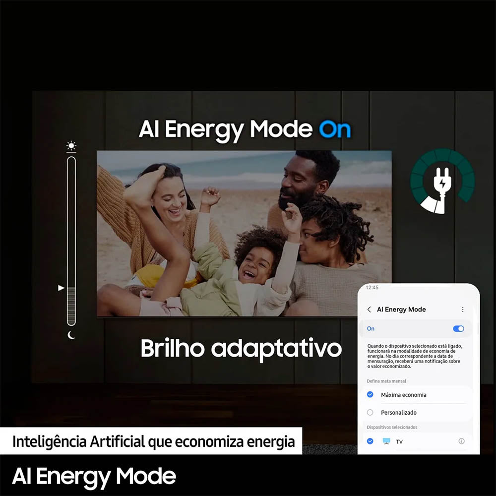 Smart TV Led Samsung Crystal 65" UHD 4K Wi-fi Bluetooth 5.2 USB HDMI Alexa Integrada - 65DU7700