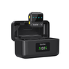 Microfone Sem Fio Wireless Lapela Tipo C Basike a Prova de Vento C/ 2 Microfones e Base de Carregamento