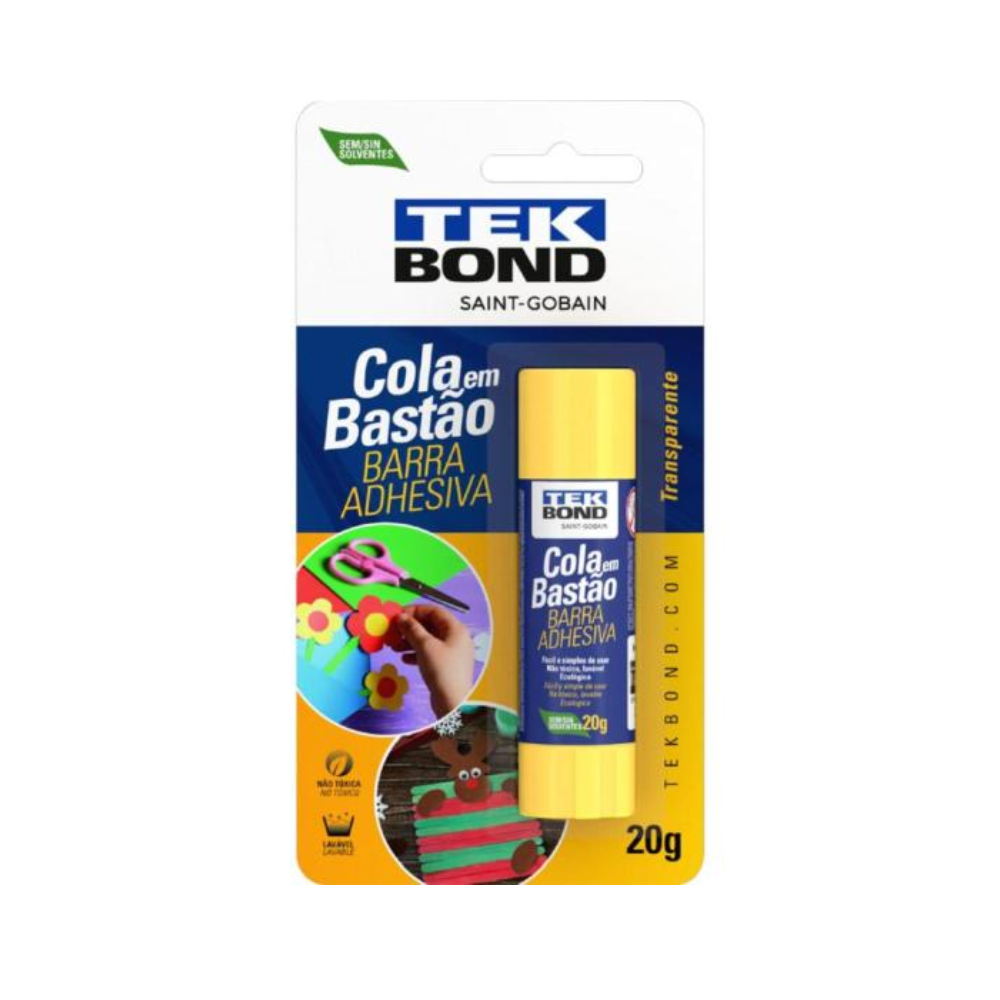 Cola Bastão Escolar Tekbond Blister 20g - 78802