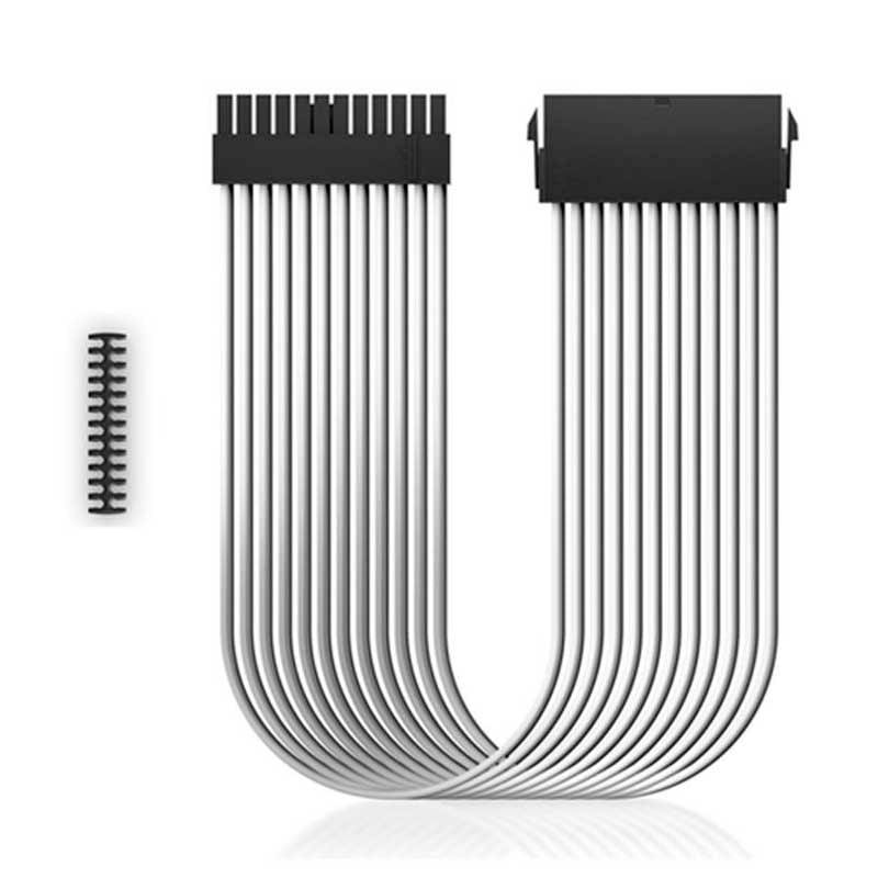 Extensor de Cabo para Fonte ATX 24 Pinos Deepcool 30cm Branco - EC300-24P-RD