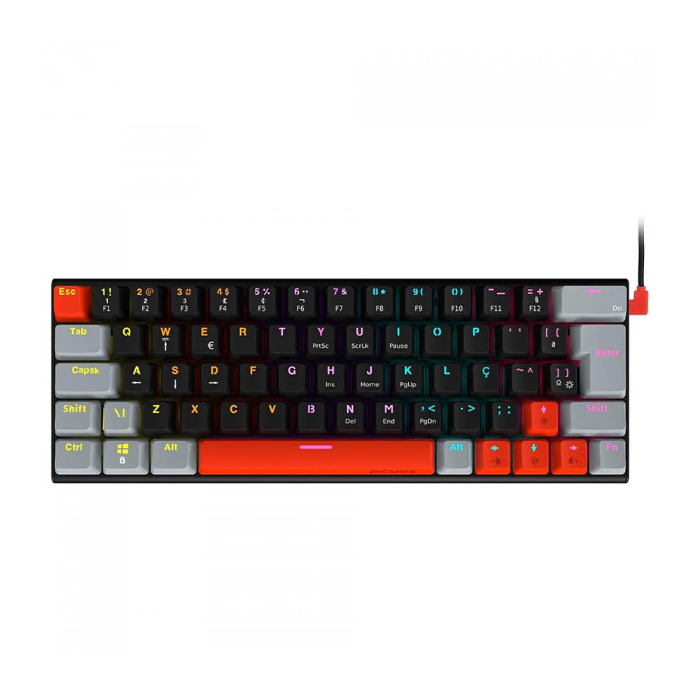 Teclado Gamer Mecanico PCYes Kuromori Outemu Red Abnt2 RGB - PTKM60RD Truedata