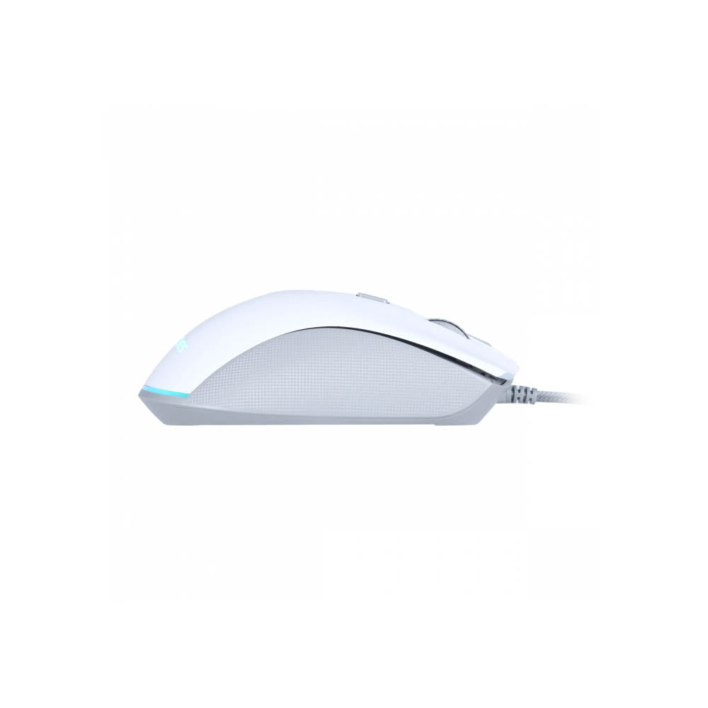 Mouse Gamer PCYes Zyron 7 Botoes 12800dpi RGB Branco - PMGZRGBW Truedata