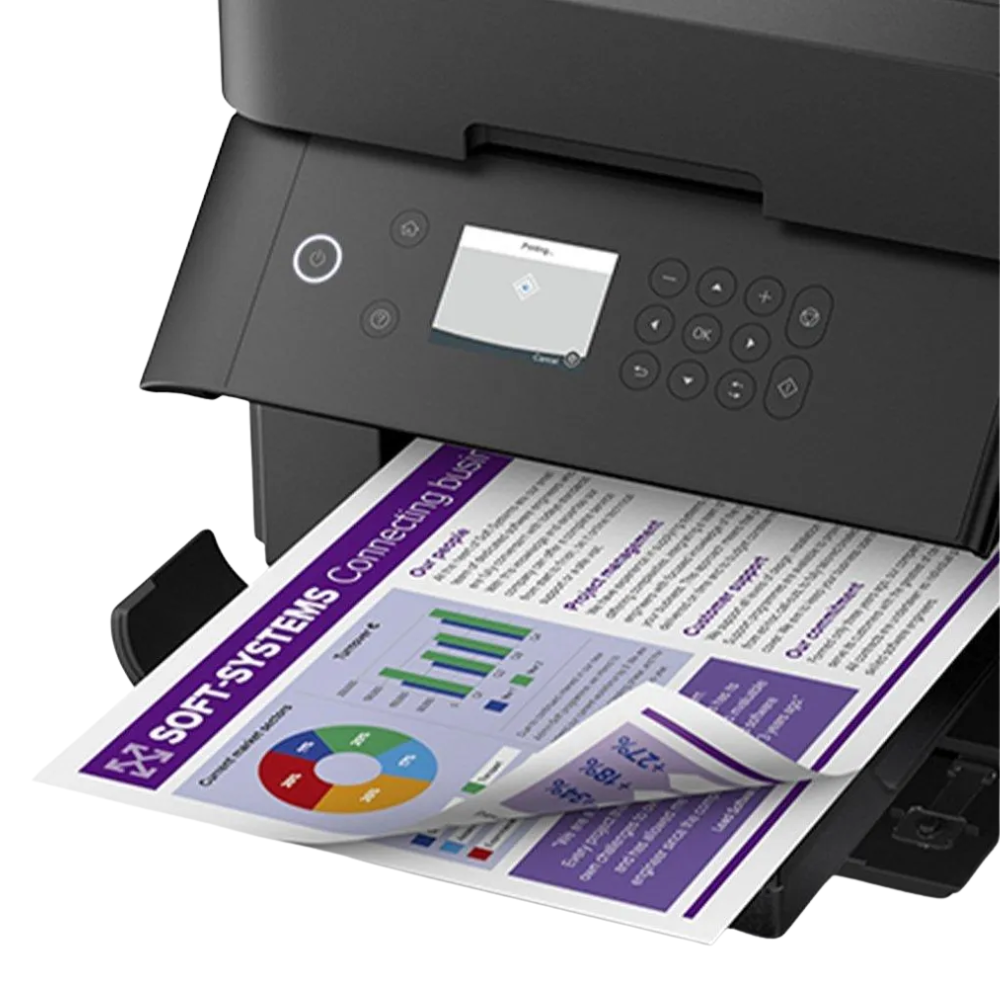 Impressora Multifuncional Epson L6370 Ecotank Jato de Tinta Wireless ADF Duplex  Preto - C11CL43302BR