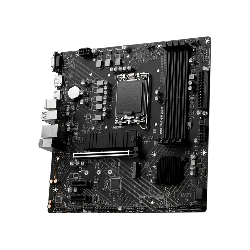 Placa Mae MSI B760-P Pro Lga 1700 Ddr4 Hdmi M.2 DP Usb-C (12a, 13a e 14a Geração) - PRO B760M-P DDR4