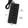 Filtro de Linha 6 Tomadas 20A , 3 Usb, 3 Usb Tipo C 2mts  Preto