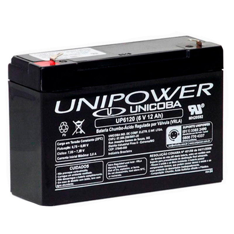 Bateria Para Nobreak Unipower 12v 7ah F187 (Up1270seg)