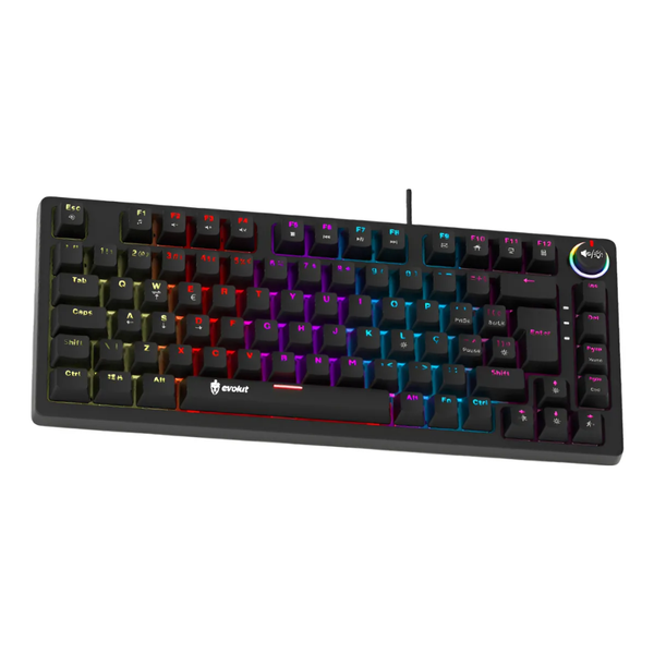 Teclado Gamer Mecanico Evolut USB RGB Anti Ghost - Eg275