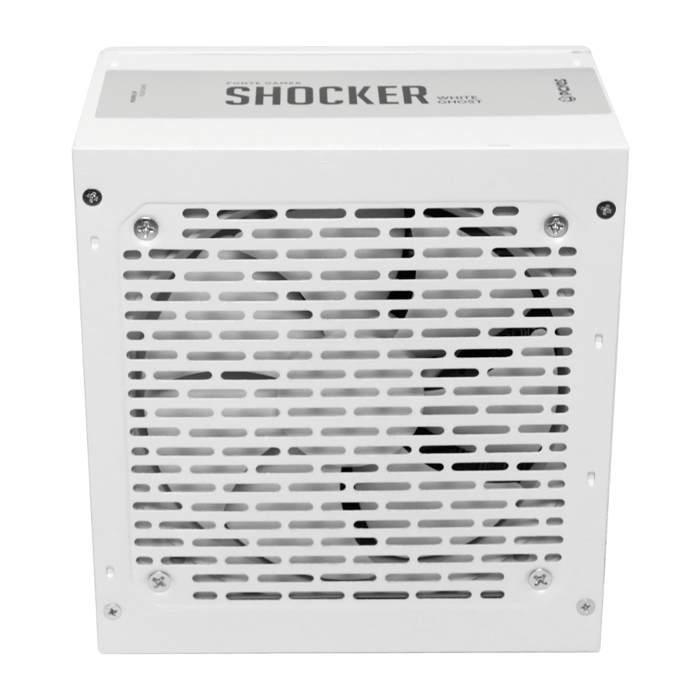 Fonte Real Gamer Atx 500w Shocker 80 Plus Standard PCYes Pfc Ativo White Ghost - PF500SHWG