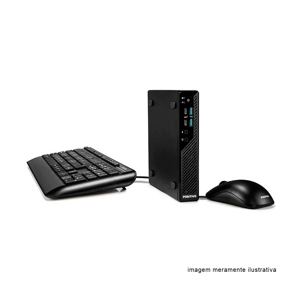 Mini Computador Desktop Positivo Minipro C6200 Intel Pentium G5400t 4gb Hd 500Gb Wifi W10 Pro C/ Teclado e Mouse - 13052