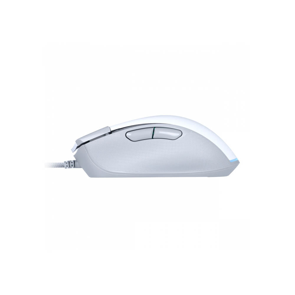 Mouse Gamer PCYes Zyron 7 Botoes 12800dpi RGB Branco - PMGZRGBW Truedata