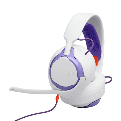 Headset Gamer Jbl Quantum 250 C/ Cabo P3 Branco / Roxo - JBLQTUM250WHT