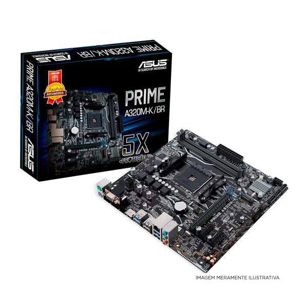 Placa Mae AMD Asus Prime A320M-K/BR DDR4 mATX Socket AM4 Hdmi