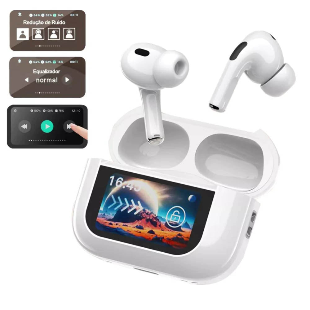 Fone De Ouvido Bluetooth aGold C/ Estojo Carregador Touch Screen - FN-BT43