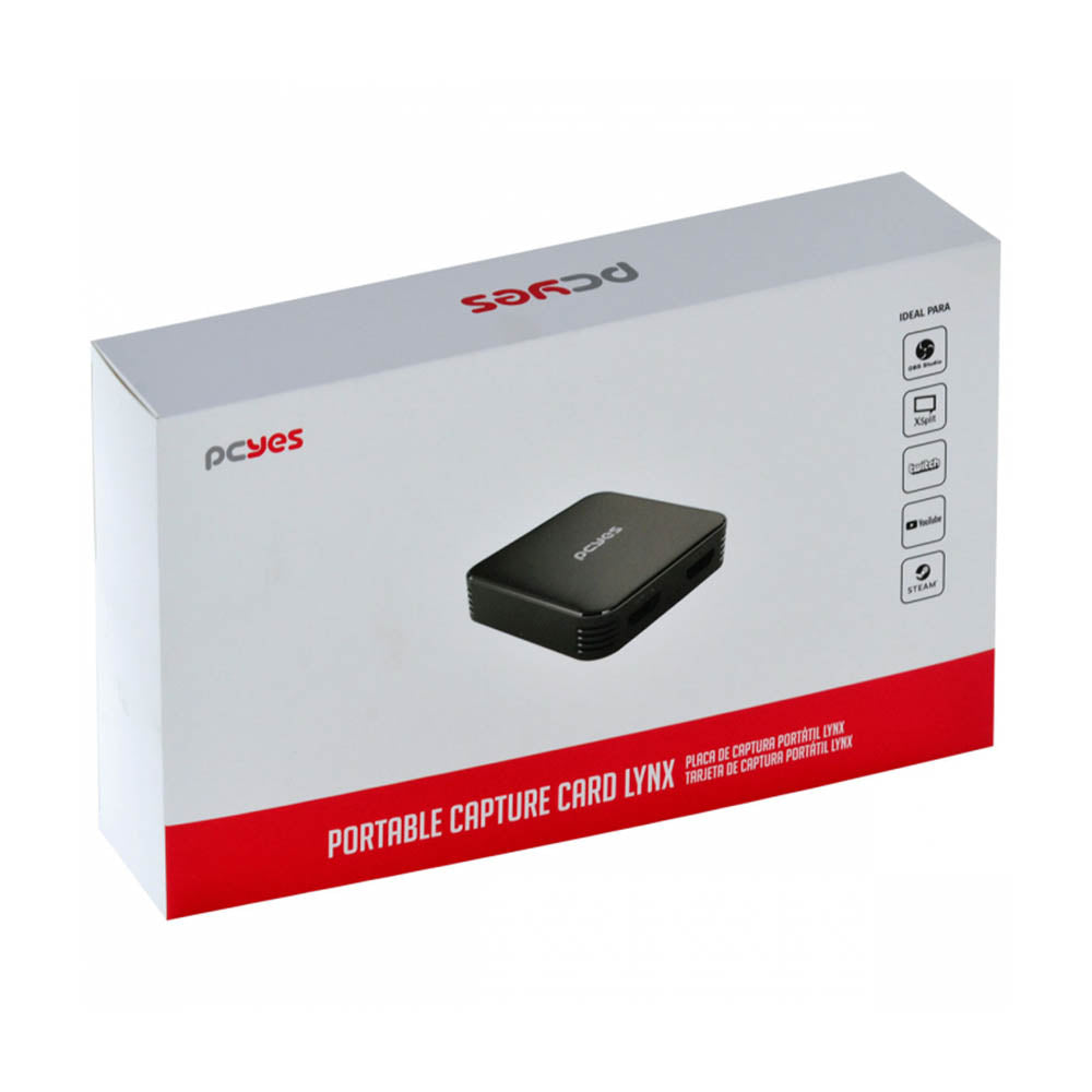 Placa De Captura Portátil PCYes Lynx Usb Tipo C Hdmi Conector Áudio 3.5mm - UHD-01S