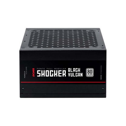 Fonte Real Atx 600w Shocker Full Modular 80 Plus PCYes Pfc Ativo Black Vulcan - FM600WBV