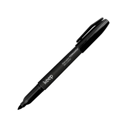 Caneta Marcador Permanente Keep Ponta Fina 1.0mm Preto - MR017