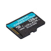 Cartão De Memória 128gb  Micro Sd Card Kingston Canvas GO Plus Classe 10 C/ Adaptador 200 mb/s - SDCG4/128GB