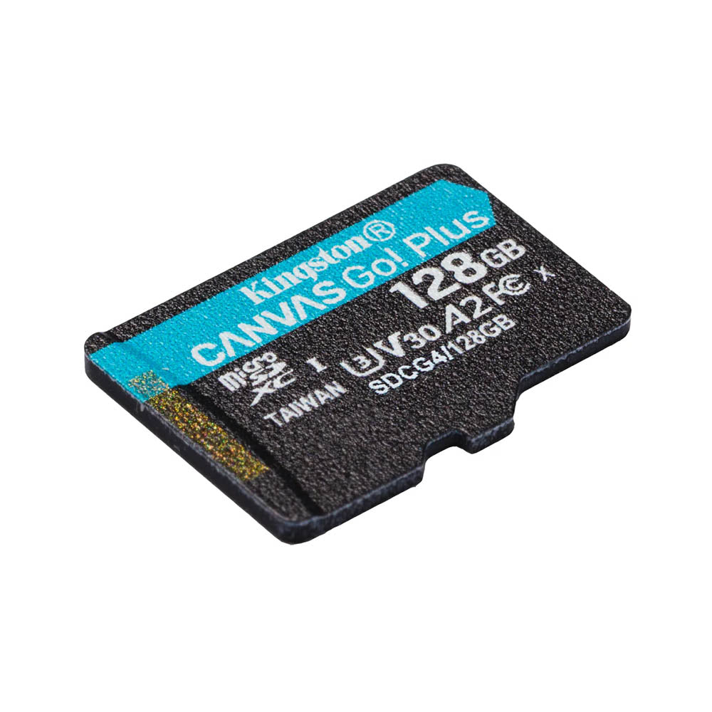 Cartão De Memória 128gb  Micro Sd Card Kingston Canvas GO Plus Classe 10 C/ Adaptador 200 mb/s - SDCG4/128GB