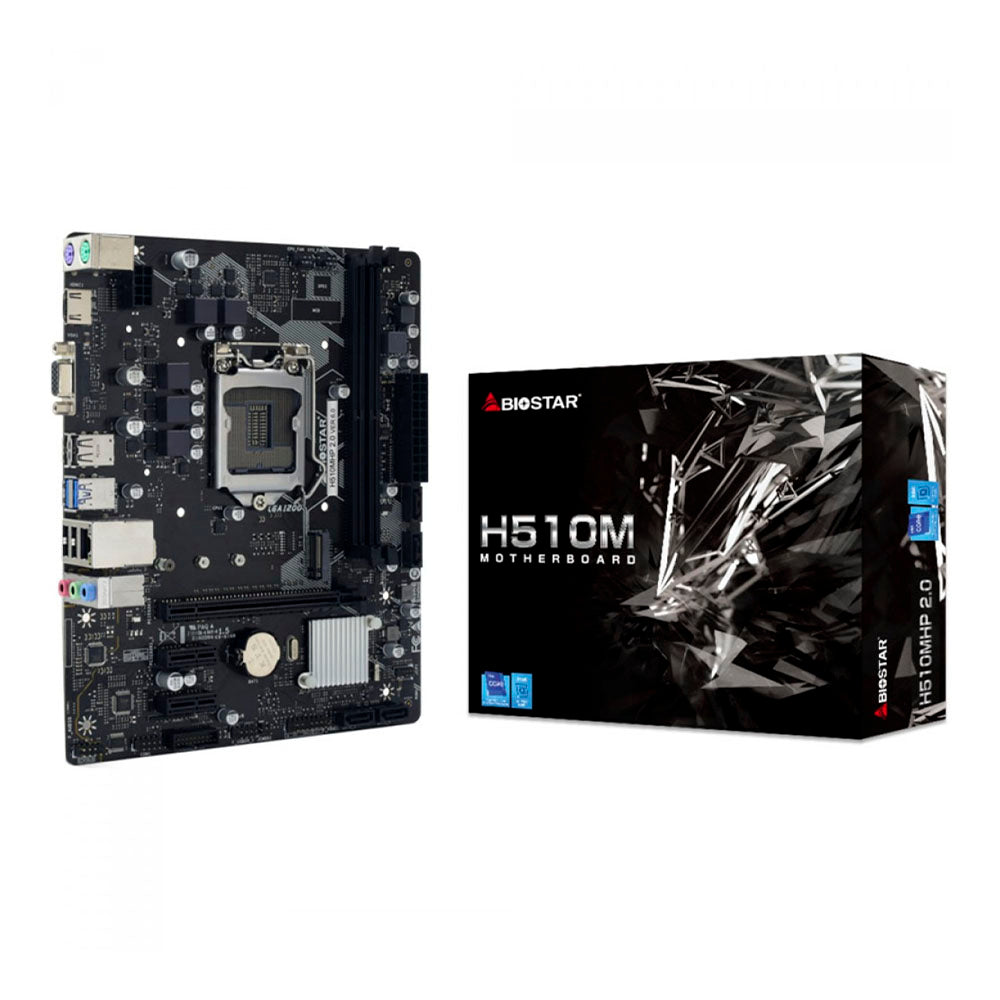 Placa Mae Biostar H510 Intel Lga 1200 Ddr4 Hdmi M.2 Usb 3.2 (10a e 11a Geração) - H510MHP 2.0