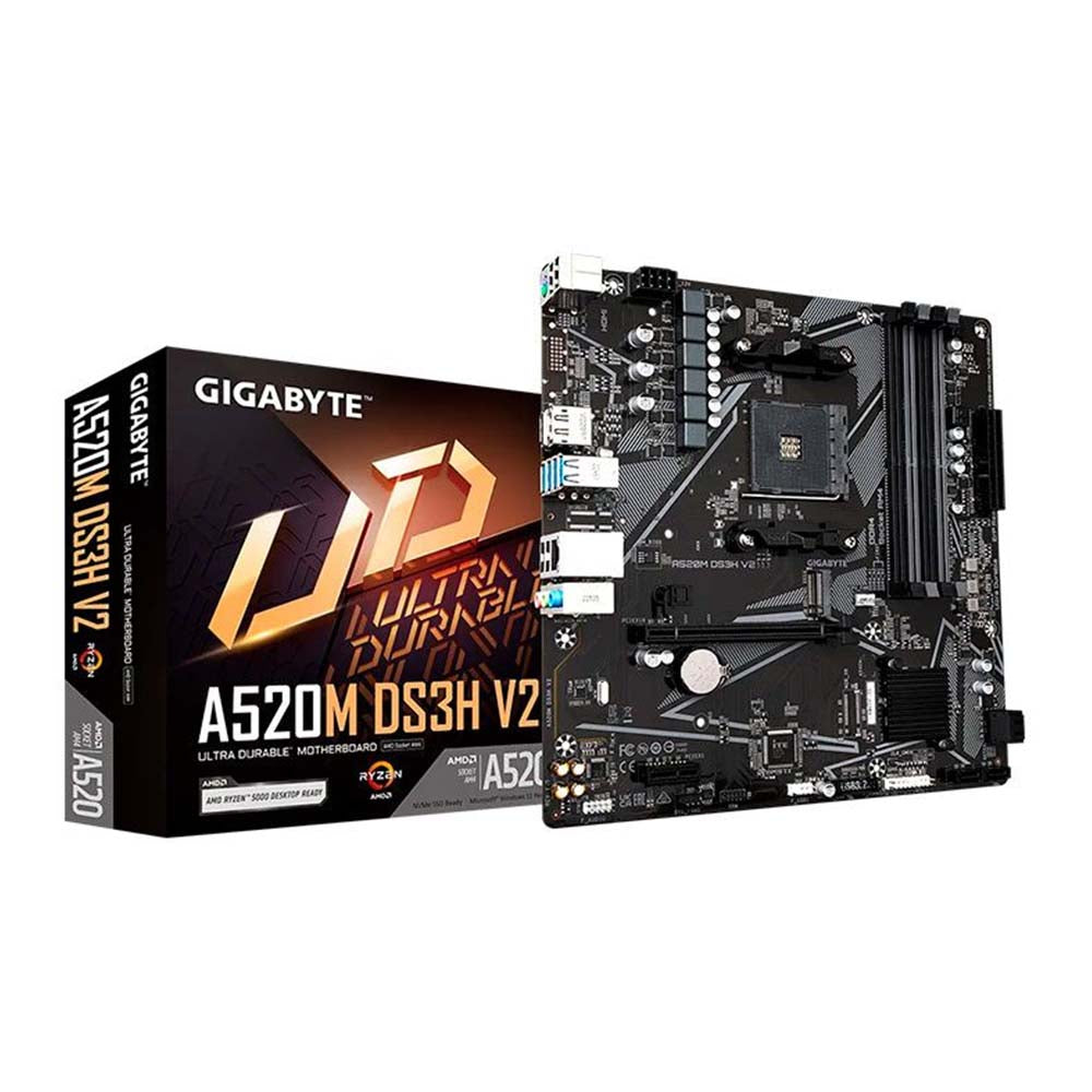 Placa Mae Gigabyte A520M DS3H V2 1.1 DDR4 Socket AM4 AMD Ryzen Displayport Hdmi Usb 3.2 - A520M DS3H V2 1.1