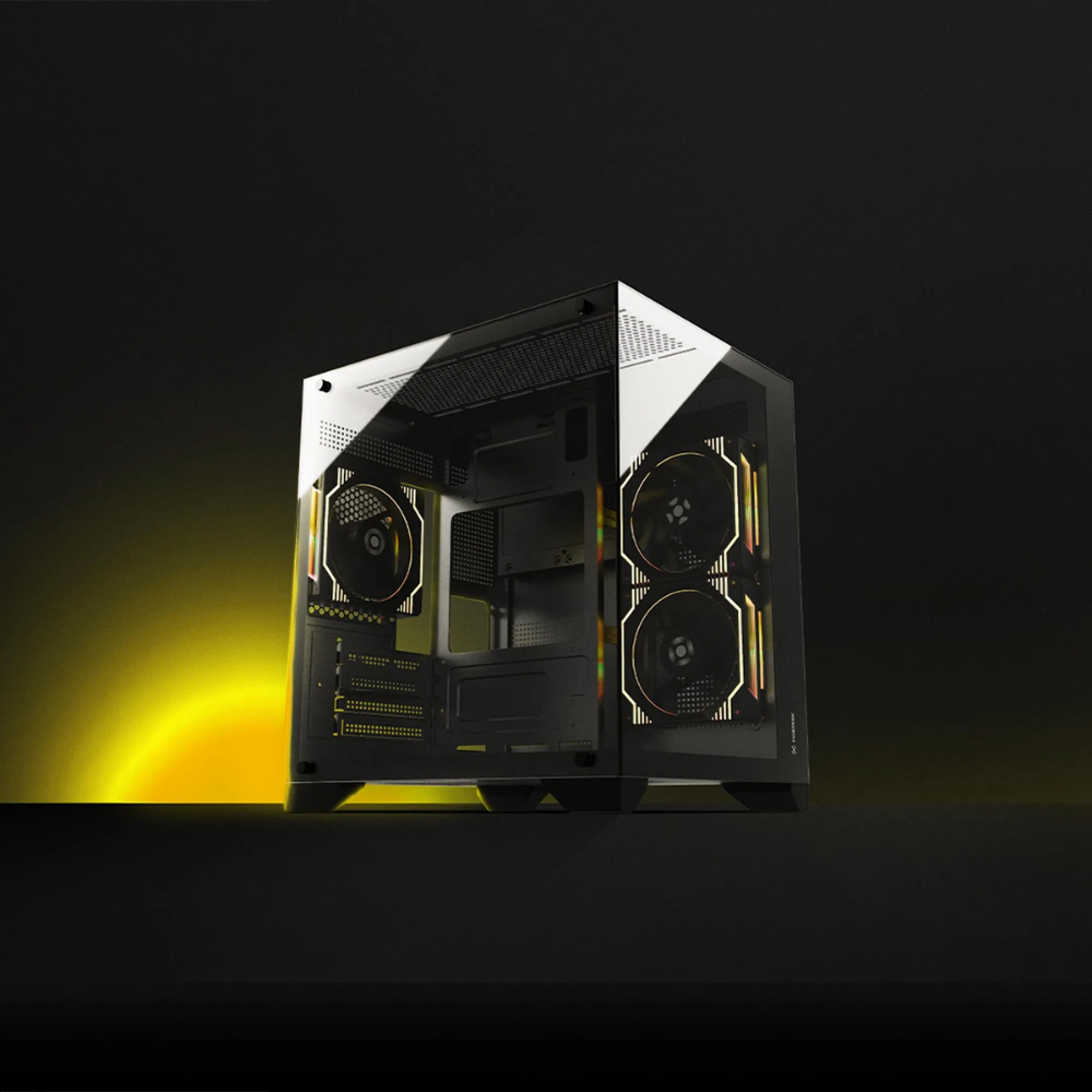 Gabinete Gamer Fortrek Mid Tower Clarity C/ Lateral Em Vidro Temperado Preto - 83456