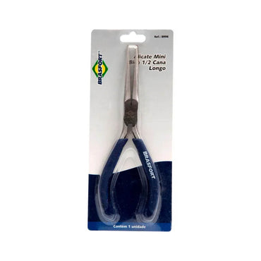 Alicate Mini Bico Meia Cana Longo 6" Cabo Emborrachado Brasfort - 78147