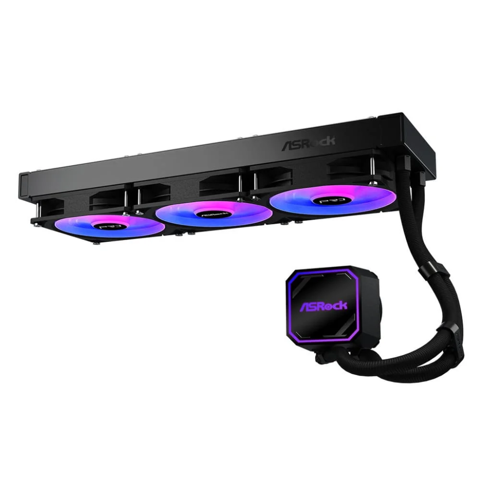 Water Cooler Triple Fan 360mm Asrock Pro 360 ARGB Preto - 90-APRA36-BAAGA6