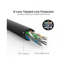 Cabo De Rede Ethernet Ugreen Cat 6, F/Ftp 3mts Trançado Preto - NW102