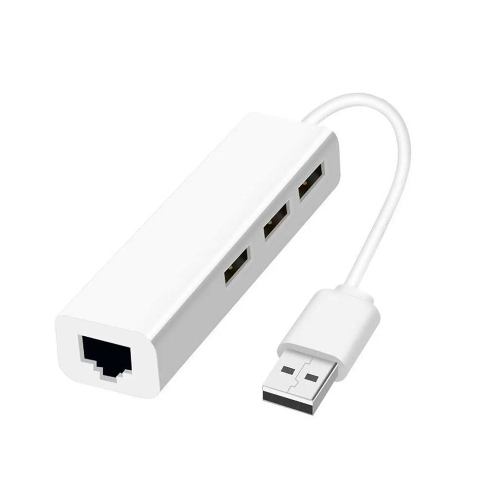 Adaptador Usb Para Rj45 10/100 (Placa De Rede Usb) + Hub Usb 3 portas It-Blue - LE-4102