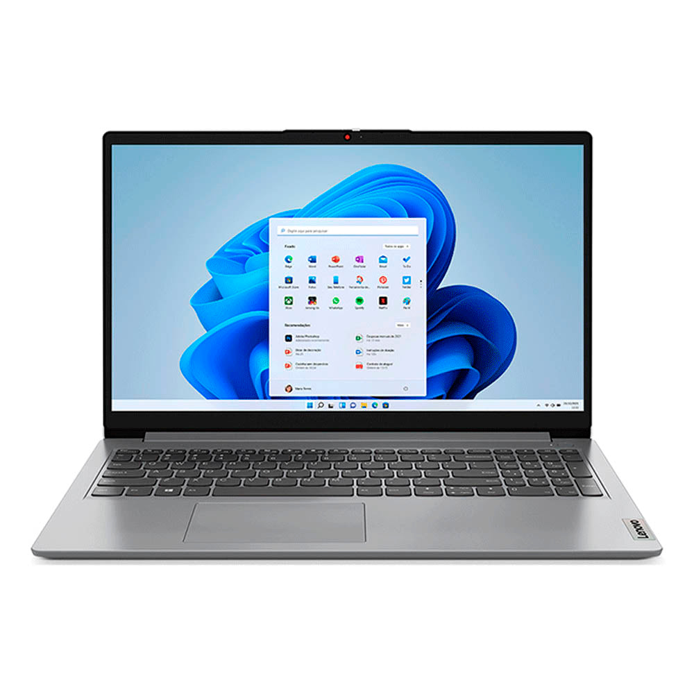 Notebook Lenovo 1i Intel Core I5-1235U 8gb 512gb Ssd Win11 Home 15.6 Pols Cinza - 82VY000QBR